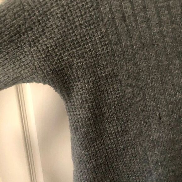 Nordstrom v neck grey sweater - Picture 9 of 11